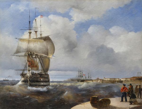 «Большой рейд в Кронштадте». 1836 г. / Государственный Русский музей, Санкт-Петербург 5