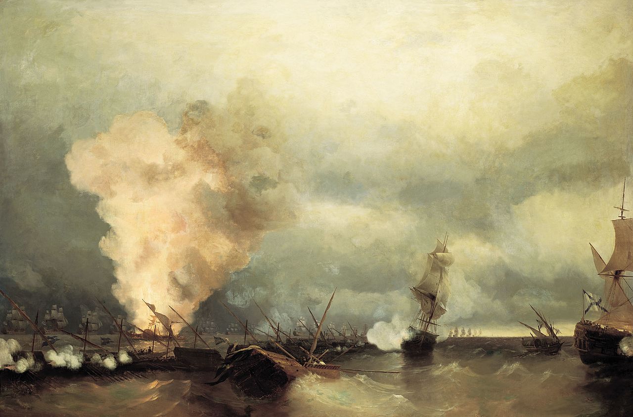 «Морское сражение при Выборге, 29 июня 1790 года». 1846 г. / Высшее военно-морское инженерное училище им. Ф. Э. Дзержинского, Санкт-Петербург 15