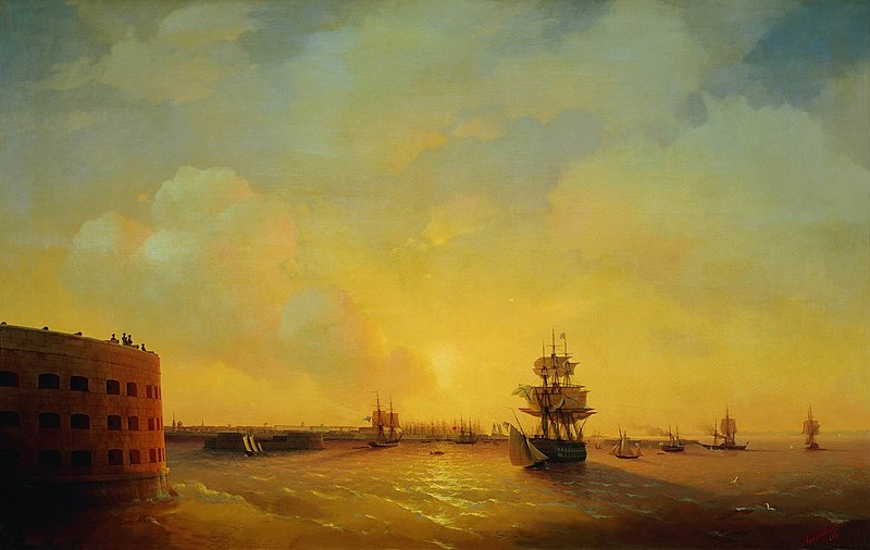 «Кронштадт. Форт "Император Александр I"». 1844 г. / Центральный военно-морской музей, Санкт-Петербург 1