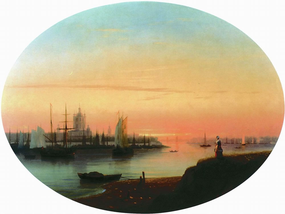 «Смольный монастырь. Закат солнца». 1847 г. / Частные собрания, Н/Д 3