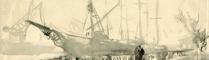 Обложка: Михаил Герасимов – «Ленинград. Набережная лейтенанта Шмидта» (1957) Обложка: Михаил Герасимов – «Ленинград. Набережная лейтенанта Шмидта» (1957)