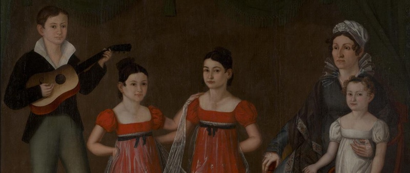 Обложка: Неизвестный художник. Портрет П.И. Мятлевой с детьми. 1810-е годы.