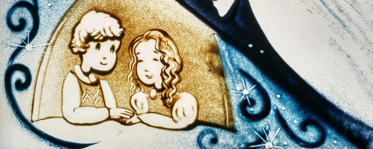 Новогоднее музыкальное путешествие с песочной анимацией по сказкам