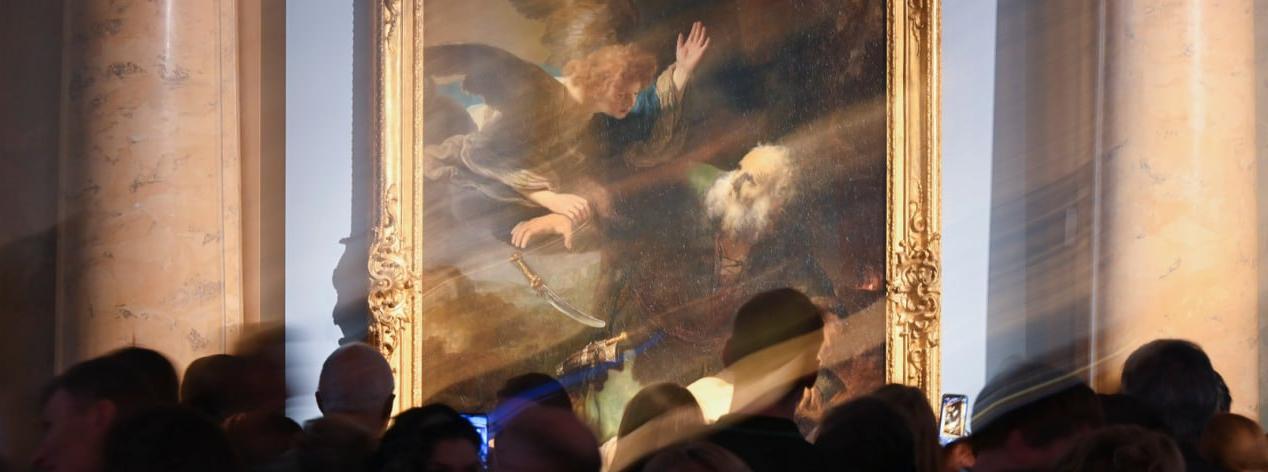 Обложка: «Рембрандт. «Жертвоприношение Авраама».  