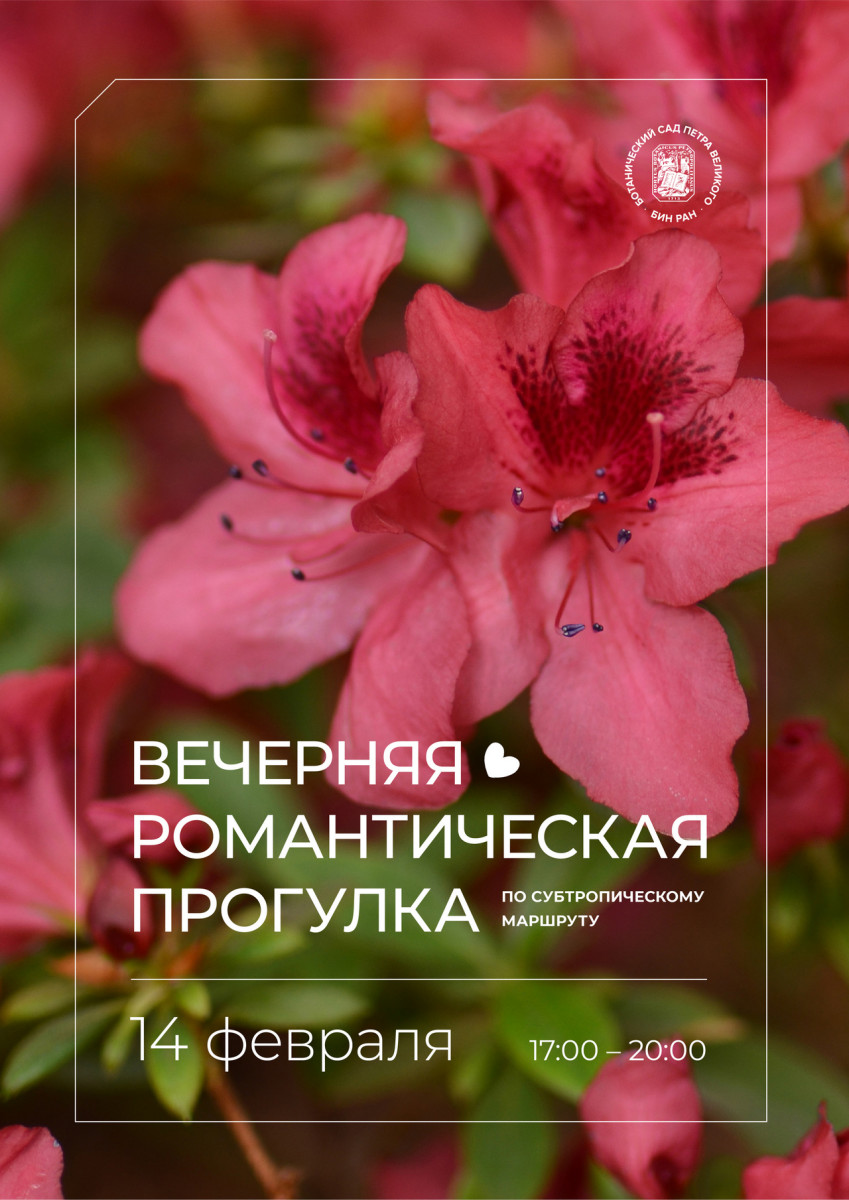 Ботанический сад Петра Великого продлит время работы для влюблённых 1