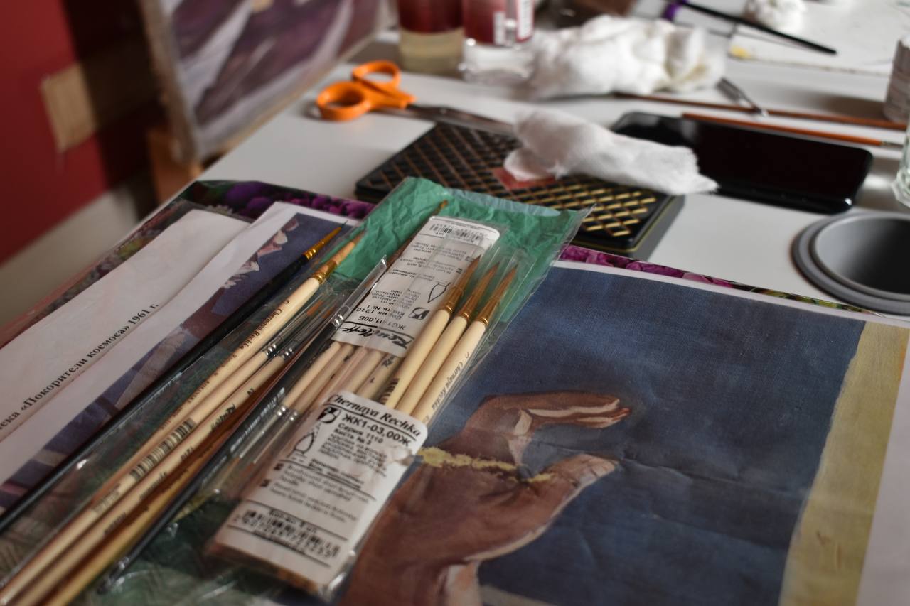 В Русском музее представят отреставрированных  «Покорителей космоса» Дейнеки 2