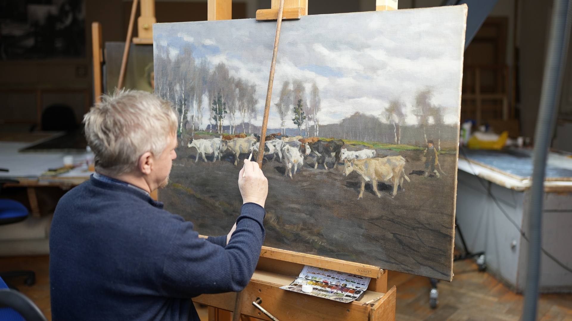 Обложка: В Русском музее реставрируют пострадавшие при взрыве картины из Таганрогского музея