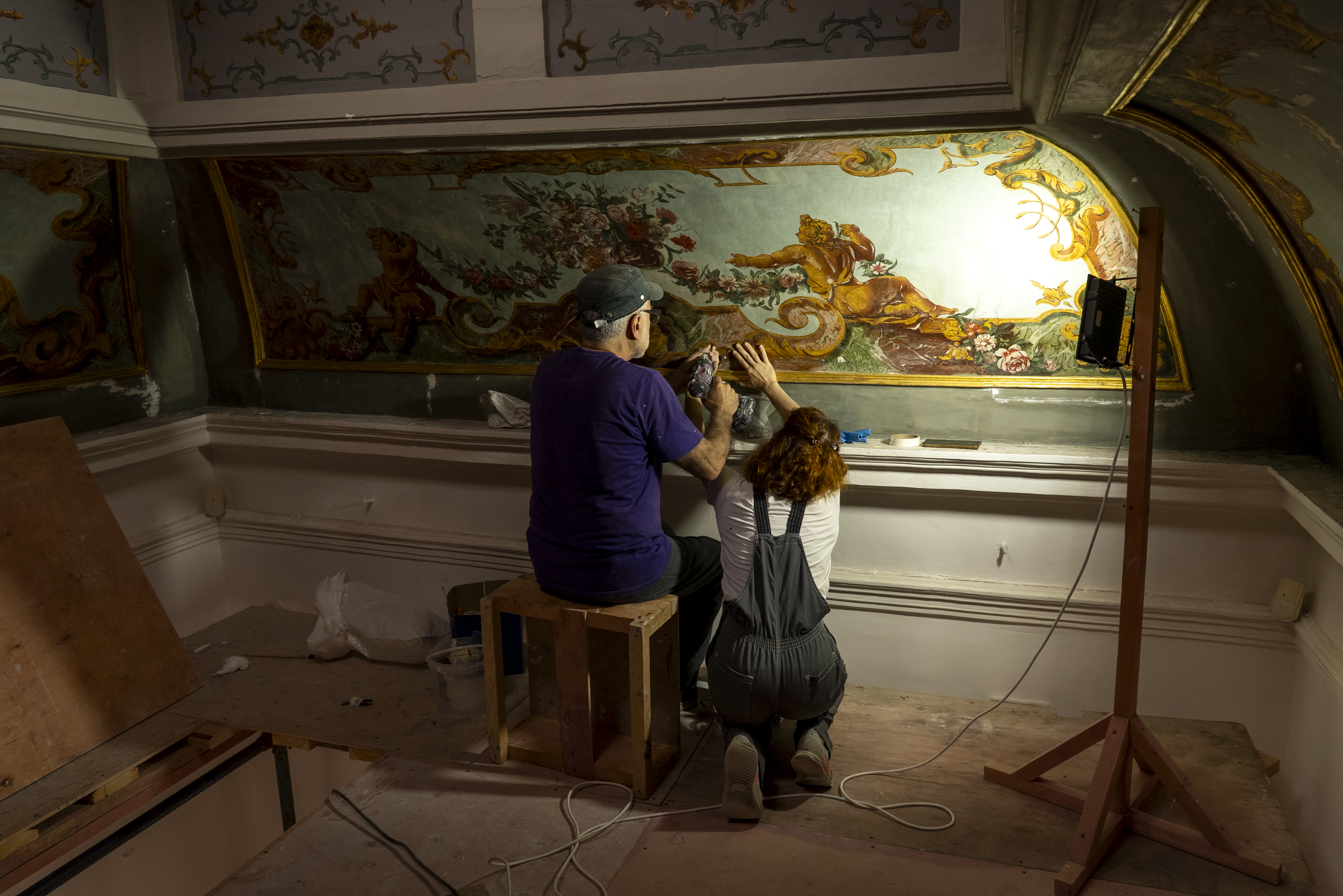 В Петергофе продолжается реставрация дворца «Монплезир»6