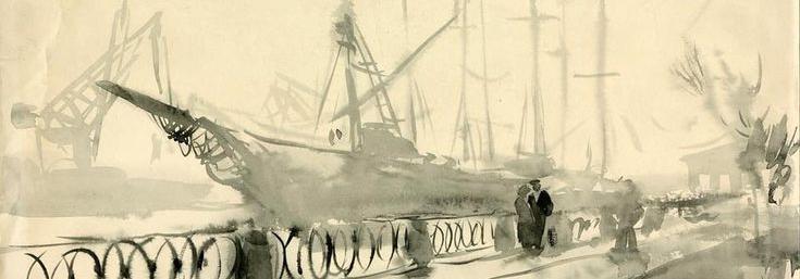 Обложка: Михаил Герасимов – «Ленинград. Набережная лейтенанта Шмидта» (1957)