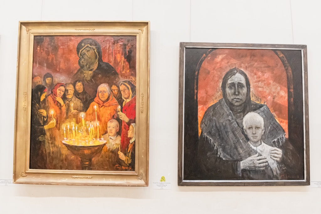 Картины Всеволода Михайловича Петрова-Маслакова. Фото: Ирина Иванова. Правообладатель: Институт культурных программ. СХ Блокада 2025 Ирина Иванова-8085.jpg