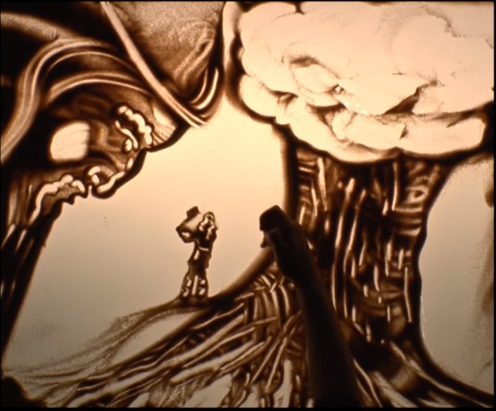 Кадр из песочной анимации