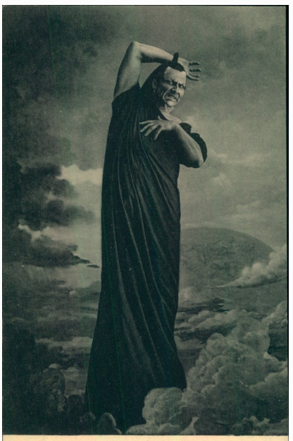 Фёдор в роли Мефистофеля. Правообладатель: Государственный музей истории Санкт-Петербурга, goskatalog.ru. Федор Шаляпин в роли Мефистофеля. Фото: Государственный музей истории Санкт-Петербурга, goskatalog.ru.