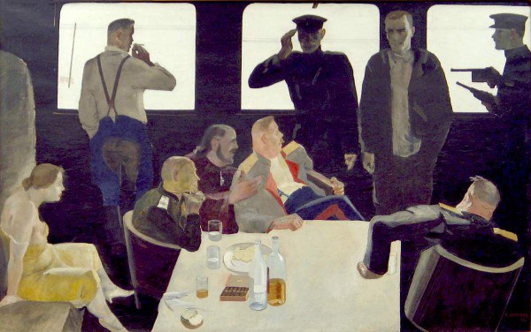 Александр Дейнека. На допросе. Штаб белых. 1933 год. Александр Дейнека. На допросе. Штаб белых. 1933 год.