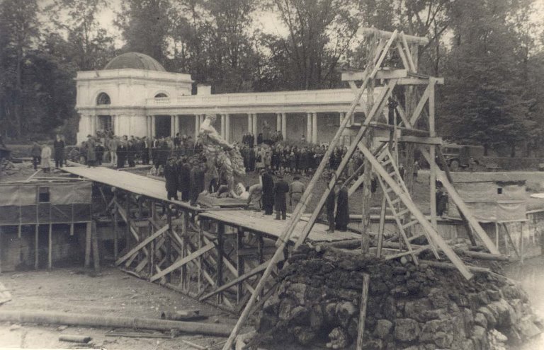 Установка Самсона после войны. Фото предоставлено пресс-службой ГМЗ «Петергоф». Правообладатель: ГМЗ «Петергоф». 