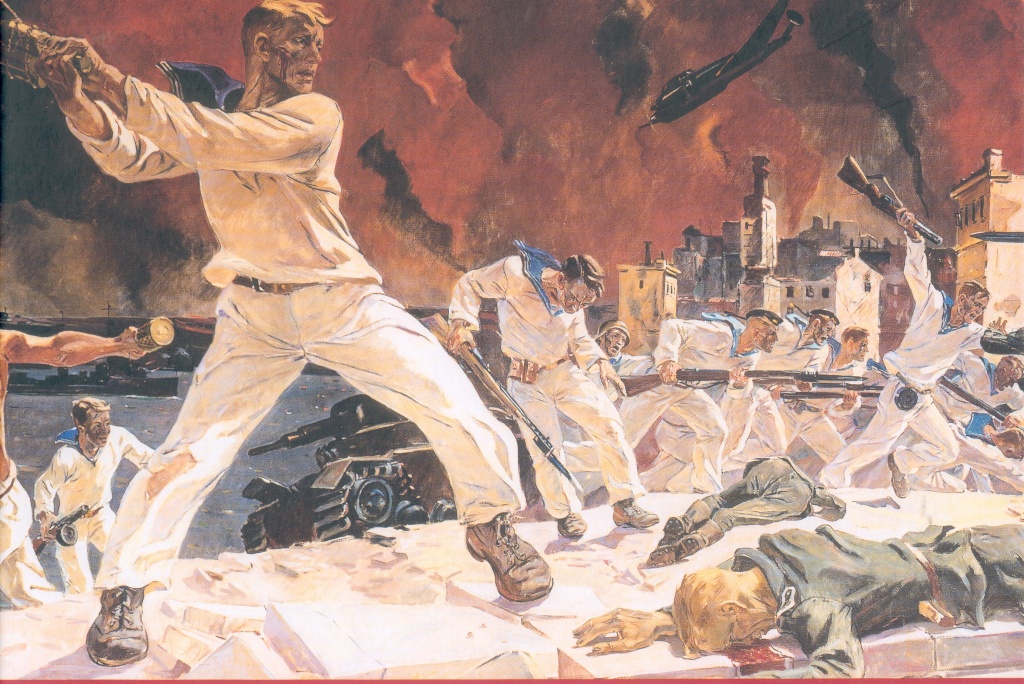 Александр Дейнека. Оборона Севастополя (1942). Правообладатель: пресс-служба ГРМ. Александр Дейнека. Оборона Севастополя (1942). Правообладатель: пресс-служба ГРМ.