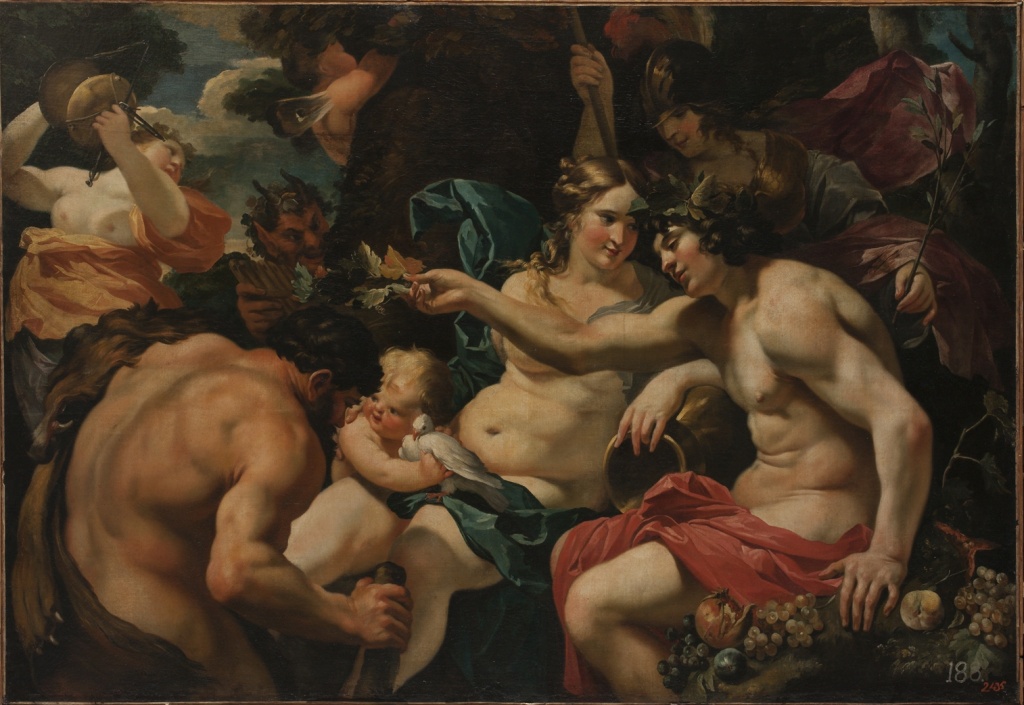 Франсуа Перрье. Геркулес среди богов Олимпа. Первая половина XVII века. Правообладатель: Государственный Эрмитаж. Франсуа Перрье. Геркулес среди богов Олимпа. Первая половина XVII века. Правообладатель: Государственный Эрмитаж.