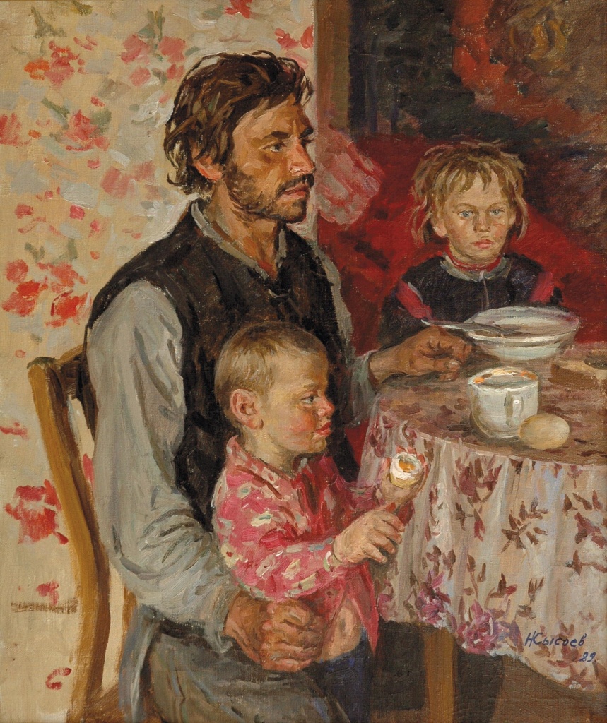 «Семья тракториста» Николая Сысоева. Правообладатель: Картинная галерея имени Н.А. Сысоева.