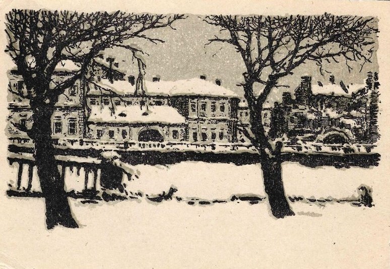 Открытка художника Морозова, декабрь 1942 года. Фото: пресс-служба музея «Разночинный Петербург». Правообладатель: музей «Разночинный Петербург». Открытка художника Морозова, декабрь 1942 года. Фото: пресс-служба музея «Разночинный Петербург».