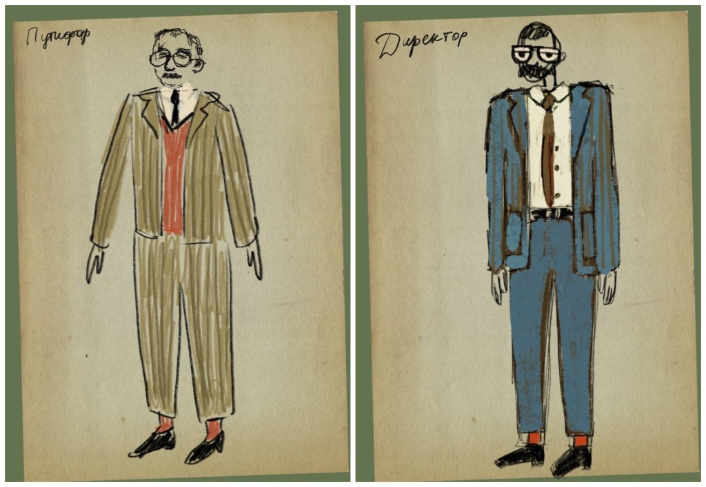 Робер Путифар - главный герой спектакля (слева). Директор школы (справа). Предоставлено пресс-службой Кукольного театра сказок.