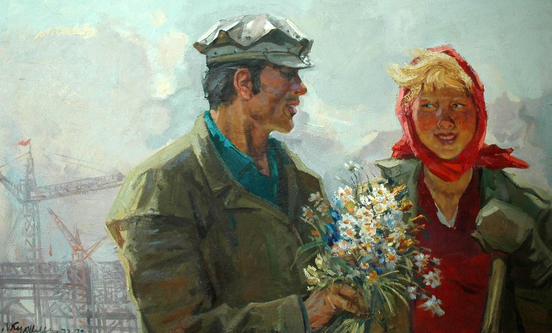 Виктор Куделькин «Камазовцы». Правообладатель: Государственный музей изобразительных искусств Республики Татарстан (Казань).