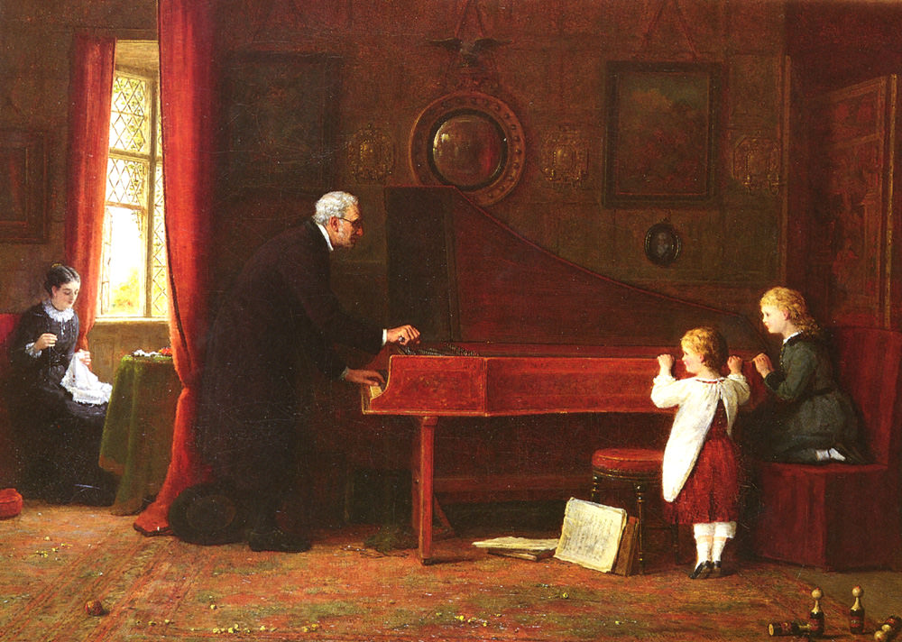 Фредерик Дэниел Харди, «Настройщик фортепиано» (1881). Правообладатель: Йельский центр британского искусства.