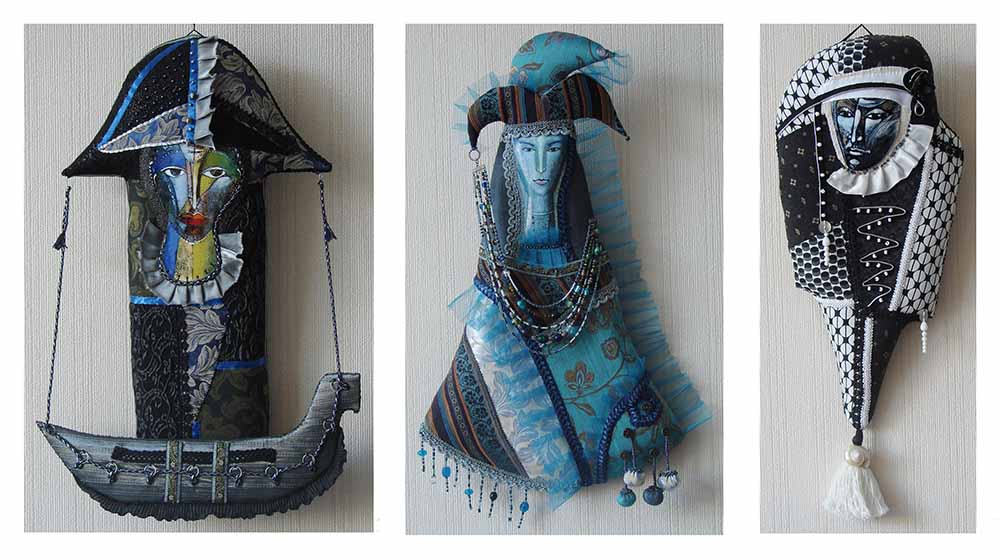 Анна Векслер «Итальянская коллекция 1» текстиль, эмаль, стекло