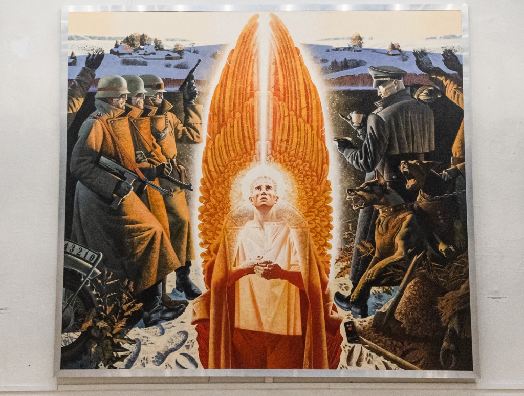 Работа Фрола Иванова «Феникс» (2017 - 2024 гг.). Фото: Ирина Иванова. Правообладатель: Институт культурных программ. СХ Блокада 2025 Ирина Иванова-7961.jpg
