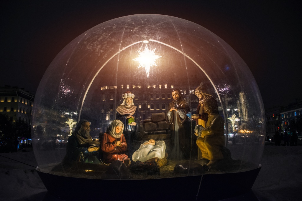 Рождество у Казанского собора. Фото: Ирина Иванова.