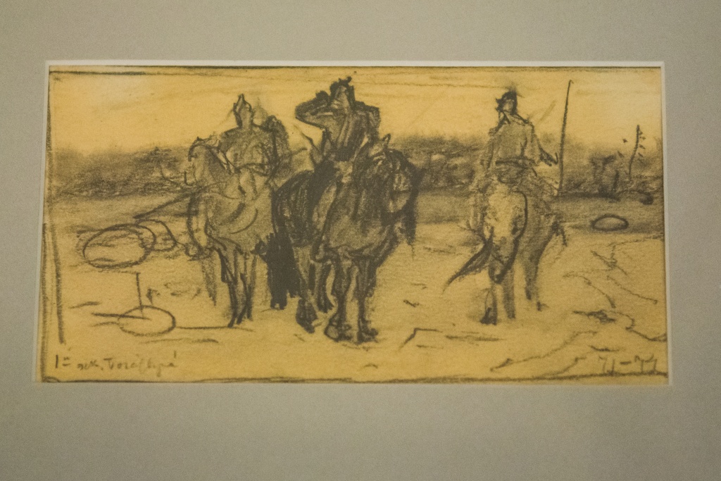 Первоначальный эскиз Виктора Васнецова к картине «Богатыри», 1871 – 1874. Фото: Ирина Иванова.