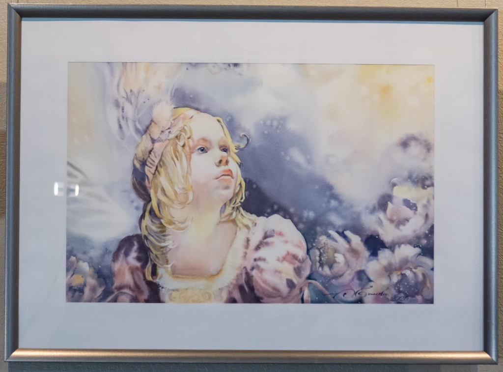 Елена Белова «Фея сирени» (2020). Бумага, акварель. Фото: Ирина Иванова.