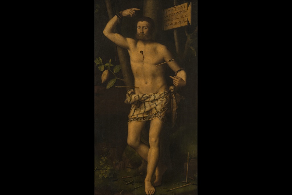 Бернардино Луини. Святой Себастьян (до реставрации). Италия, 1520–1530. Бернардино Луини. Святой Себастьян (до реставрации). Италия, 1520–1530.