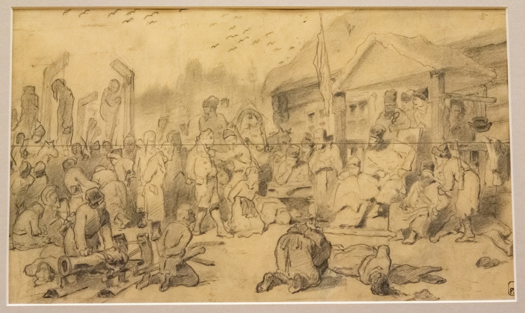 Эскиз-вариант Василия Перова «Суд Пугачева», 1873. Фото: Ирина Иванова.