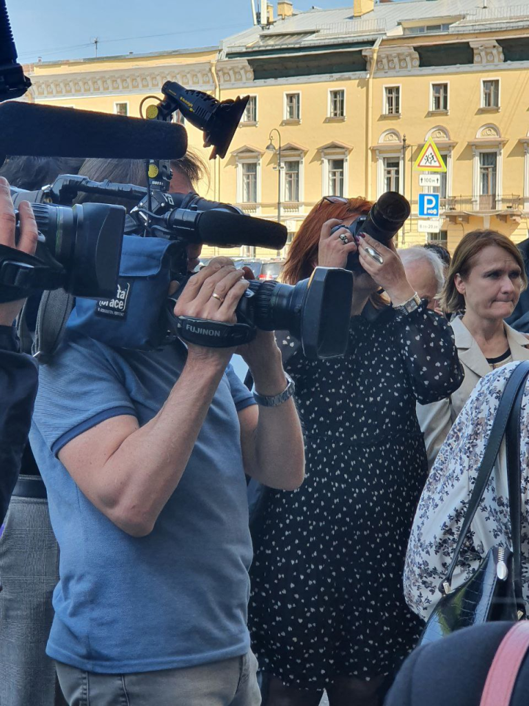 Пресса на презентации. Фото: Ольга Гаазе.