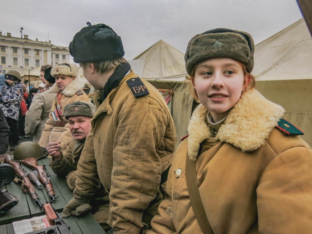 Мероприятия на Дворцовой площади в честь 80-летия полного освобождения Ленинграда от фашистской блокады. Фото: Ирина Иванова.