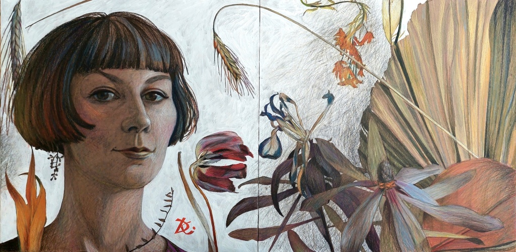 Дарья Кириченко. «Я и мои размышления». 2023 г. Фото: пресс-служба РТОО «СПбСХ». 1. Дарья Кириченко. Я и мои размышления. 2023 г. Фото: пресс-служба РТОО «СПбСХ».