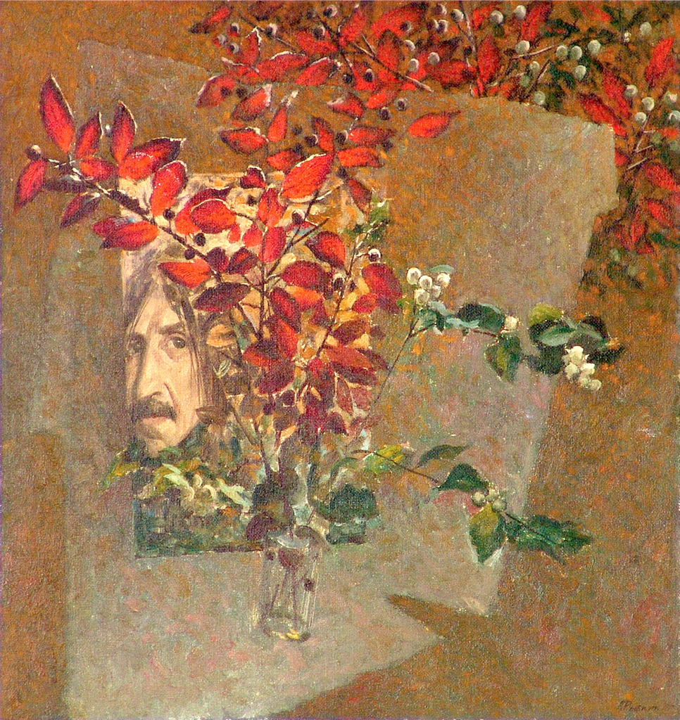 Анатолий Рыбкин. Автопортрет на фоне осени. 1993 . Фото: пресс-служба Чувашского государственного художественного музея (ЧГХМ) и РТОО «СПбСХ». Анатолий Рыбкин. Автопортрет на фоне осени.1993.png