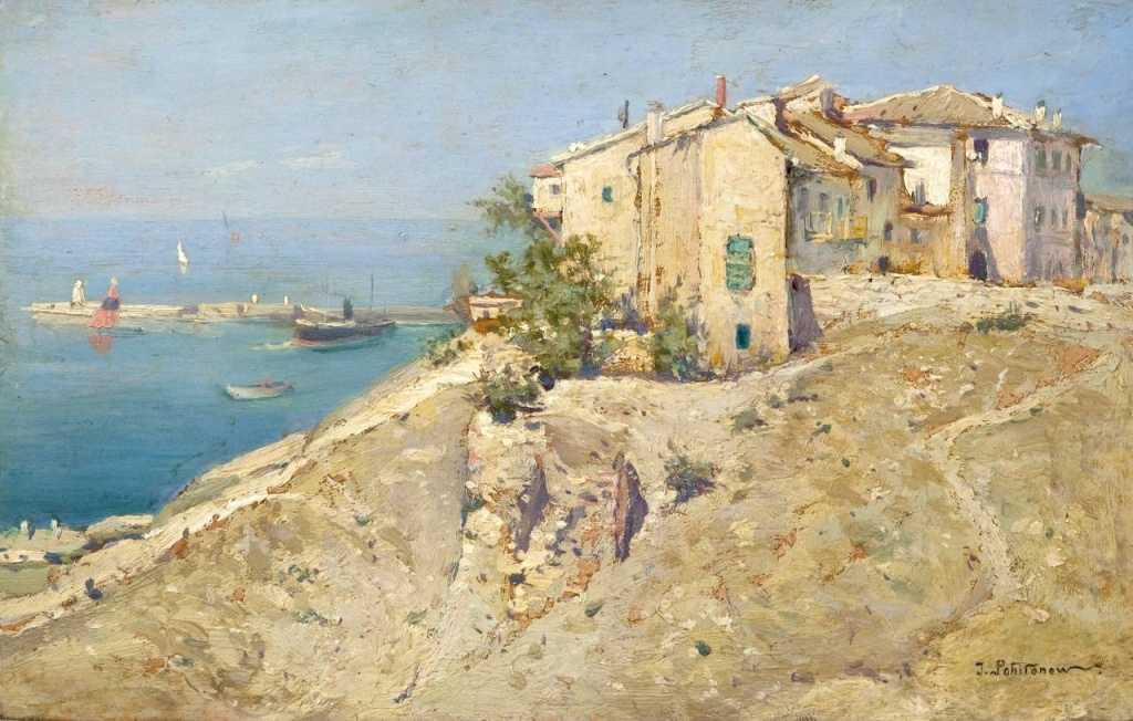 И.П. Похитонов. Бельгия. Ла Панн. Пляж Шоссе. 1915.