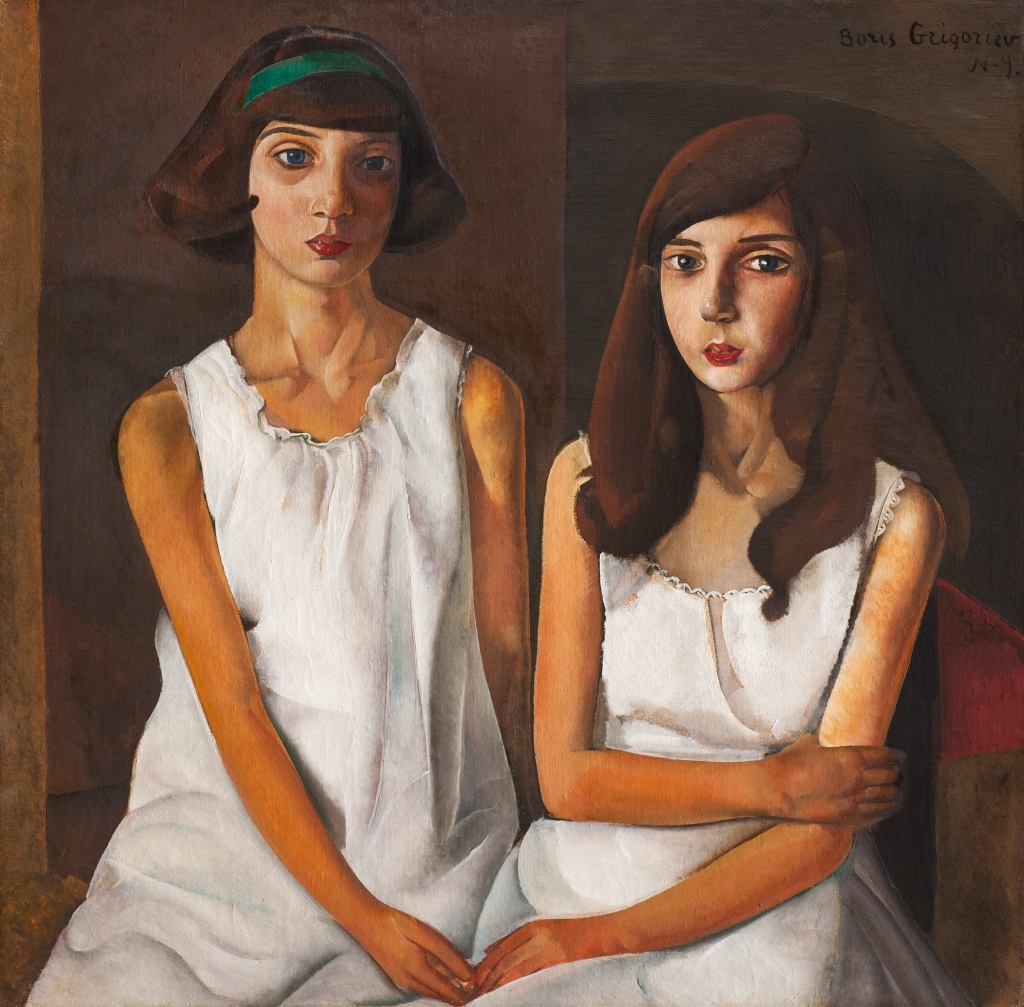 Борис Григорьев. Близнецы. 1923 Григорьев. Близнецы. 1923 г. Холст. Темпера. Масло. 81,5x81,7 см. Фото: пресс-служба Музея Фаберже в Санкт-Петербурге.