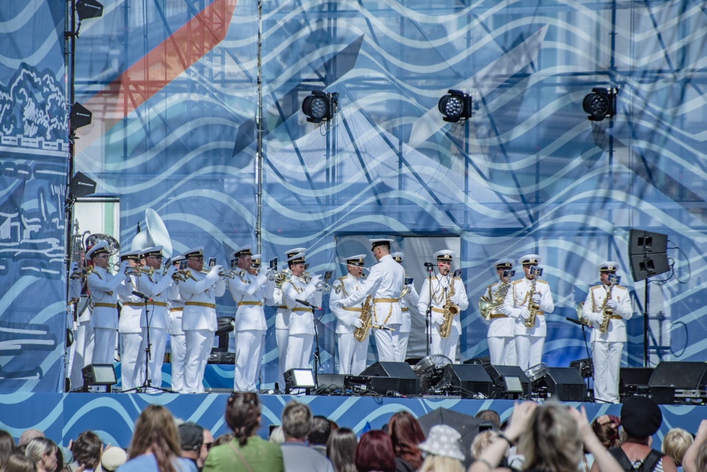 Выступление российского военно-морского оркестра. Фото: Ирина Иванова. Выступление российского военно-морского оркестра. Фото: Ирина Иванова.