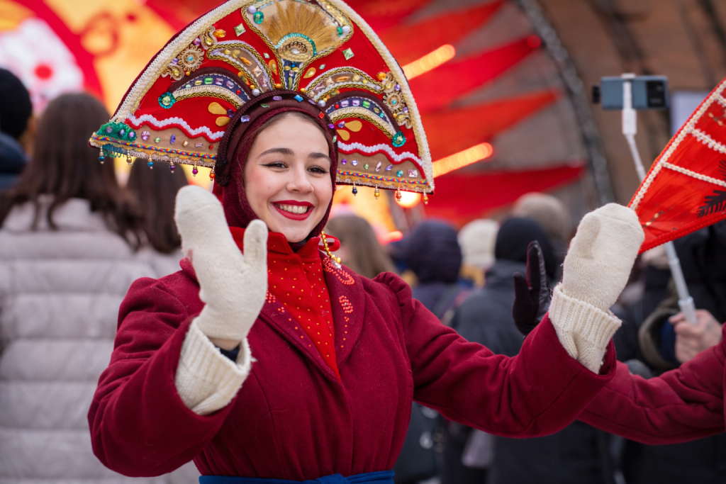 Масленица в Петропавловской крепости. Фото Сергея Полякова-Готлиба предоставлено пресс-службой Музея истории Санкт-Петербурга. Правообладатель: Музей истории Санкт-Петербурга.