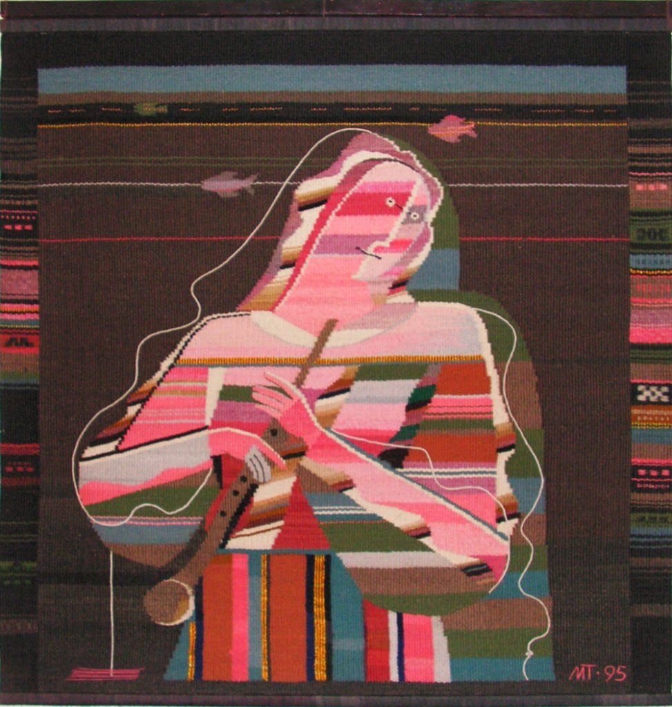 Марат Тажибаев «Музыкальная пауза», гобелен, 1995