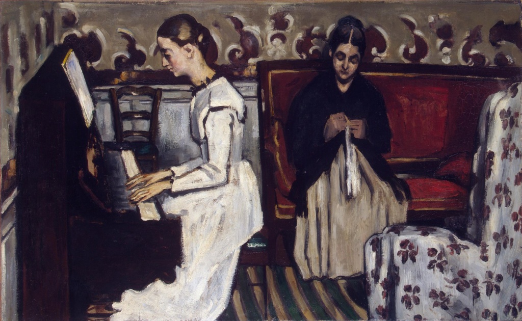 Поль Сезанн, «Девушка у пианино (Увертюра к «Тангейзеру»)» (1868). Правообладатель: Государственный Эрмитаж.