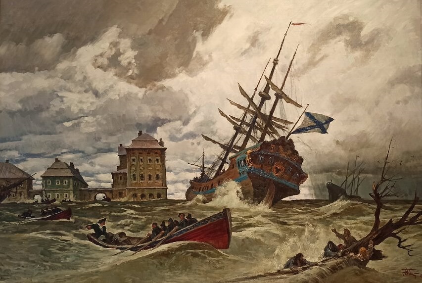 Петербург. Наводнение 16 ноября 1721 года. Подлясский Ю.С. 1984.jpg