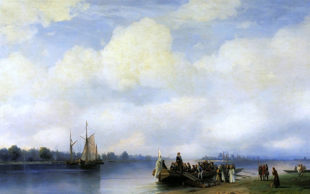 «Приезд Петра I на Неву». 1853 г. / Музей изобразительных искусств Республики Карелия, Петрозаводск. «Приезд Петра I на Неву». 1853 г. / Музей изобразительных искусств Республики Карелия, Петрозаводск.