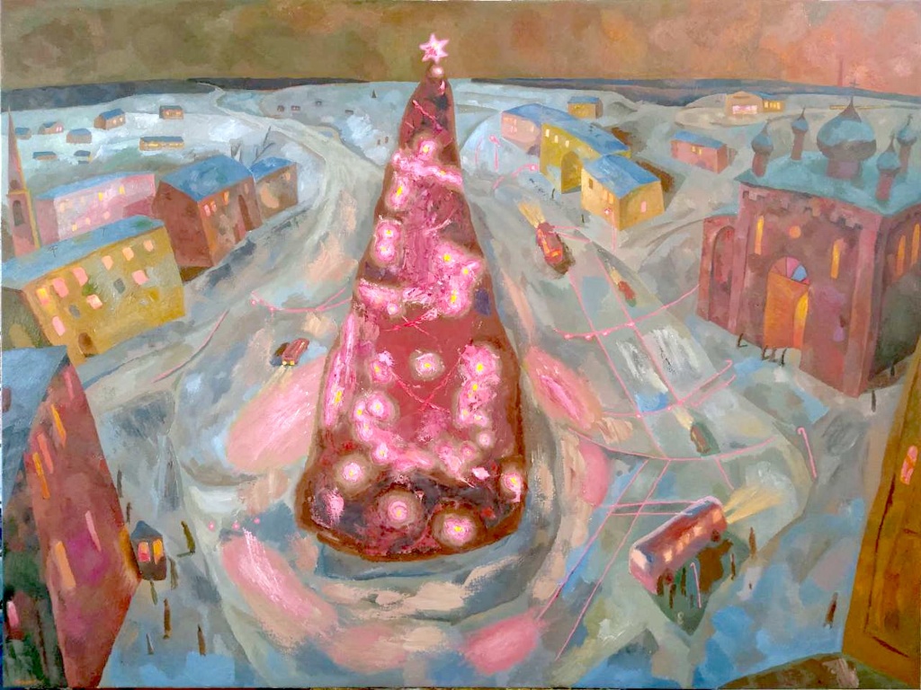 Игорь Бурмистров. «Новогодняя елка в Иваново» (2022). Фото: пресс-служба СПБ СХ. 