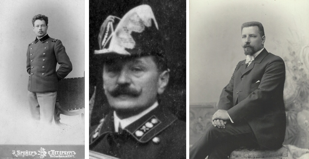 Слева направо: Николай Березовский, Гавриил Барановский, Ричард Берзен. Правообладатель: dazanspb.ru, spbarchives.ru