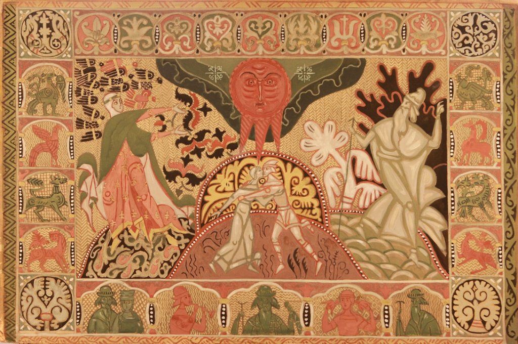 Д.С. Стеллецкий, эскиз занавеса к опере Снегурочке, 1910-11, неосуществлено
