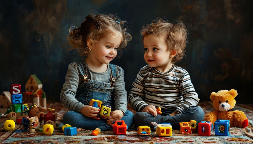 Фото: нейросеть. дети играют. Фото: нейросеть.