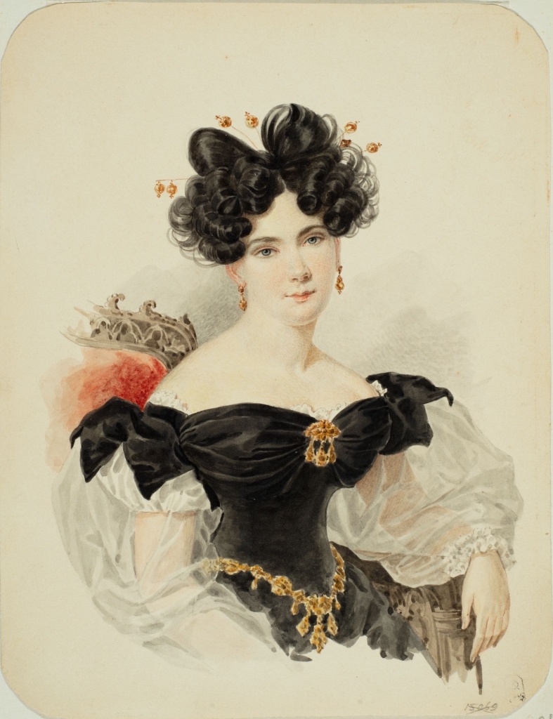 А.П. Брюллов. Портрет графини Н.В. Строгановой. 1830-е.