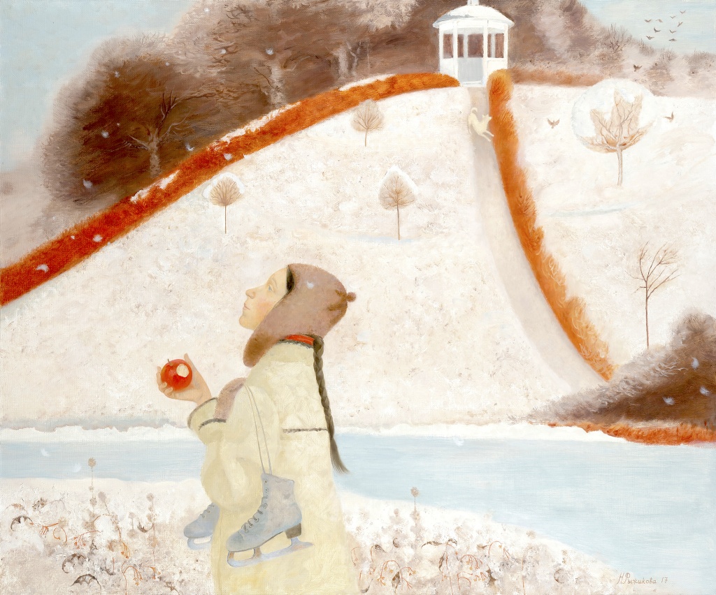 Нина Рыжикова. «Зимнее яблоко» (2017). Фото: пресс-служба СПБ СХ. 